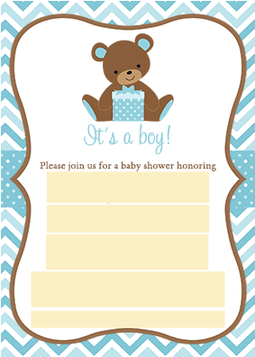 Error Message - Teddy Bear Baby Shower Invitations (400x400)