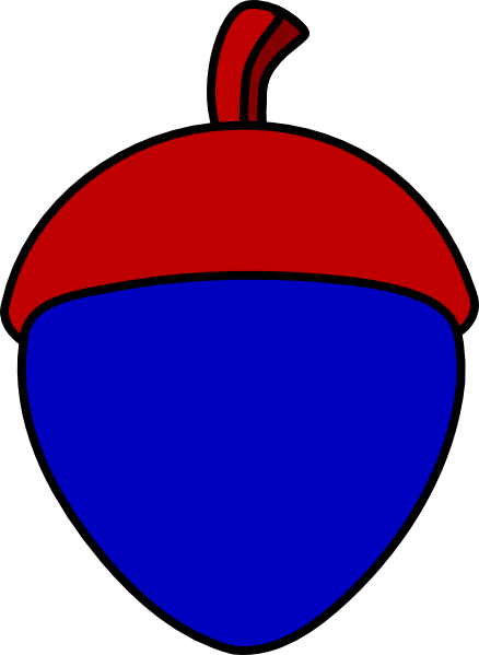 How To Set Use Blue Acorn With Red Cap Svg Vector - Wędkarz (438x599)
