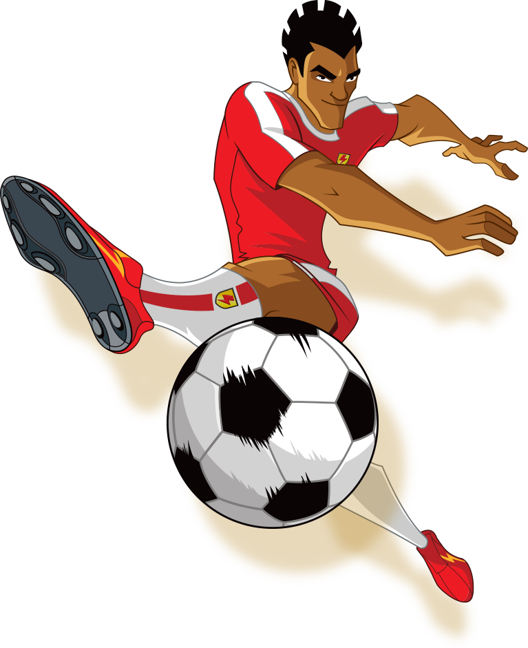 Playing Clipart Football Striker - Supa Strikas Shakes Png (767x941)