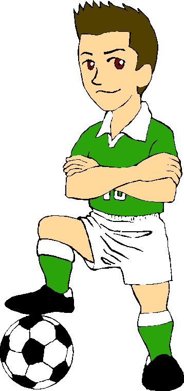 Playing Soccer Clip Art - Captain Football Team Clipart (358x761)
