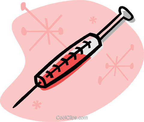 Syringe Royalty Free Vector Clip Art Illustration - Syringe (480x406)