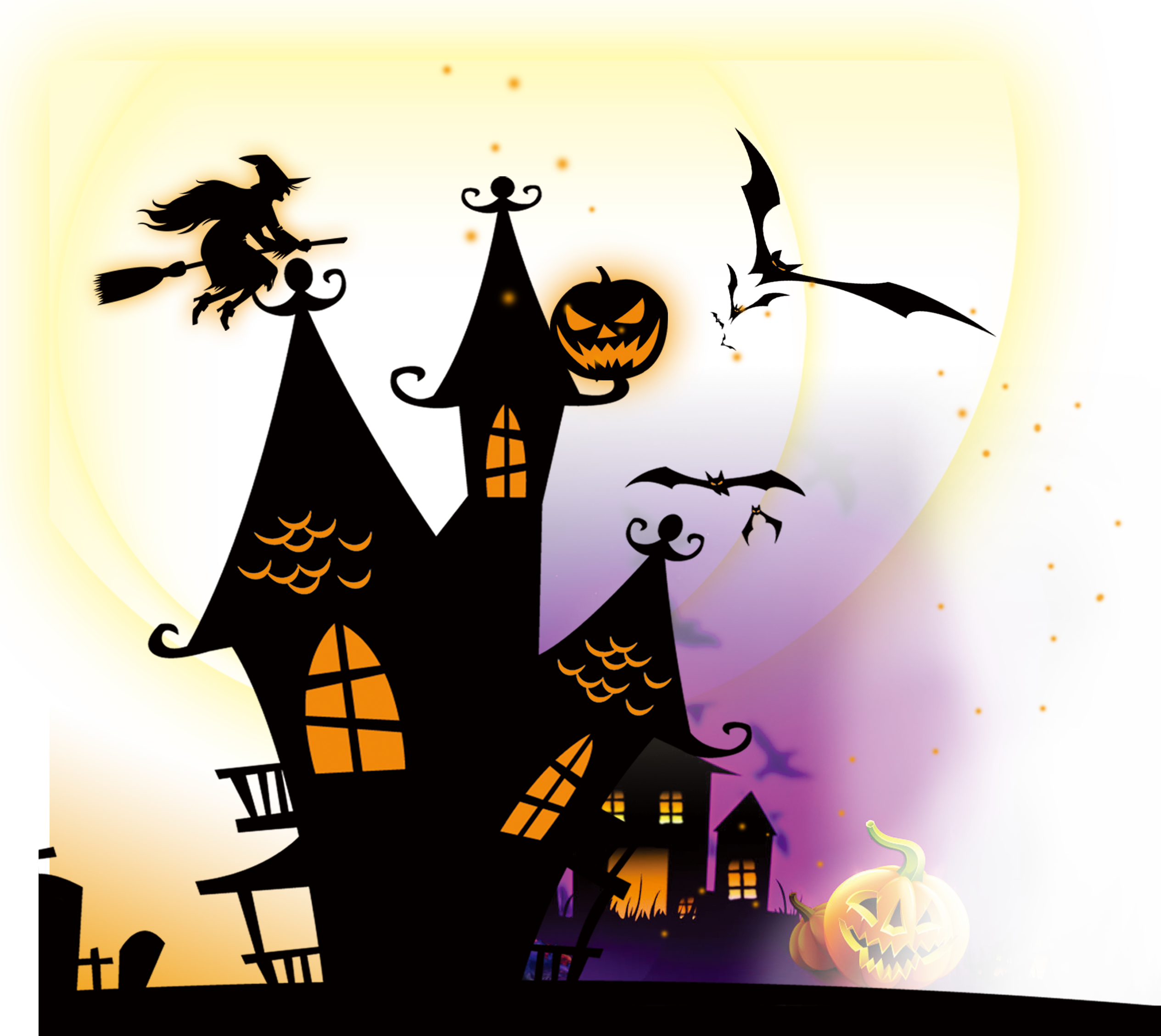 Halloween Clip Art - Topgalaxy.z (16.5" X 22.8'') Wall Sticker Happy Halloween (2529x2258)