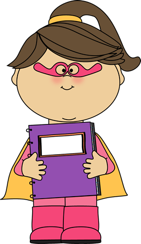 Superhero Teacher Clipart 5 By Amanda - Superhero Reading Clipart (289x500)