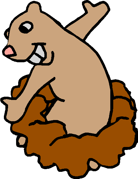Groundhog Clipart Valentine - Groundhog Day Gif Clipart (463x598)