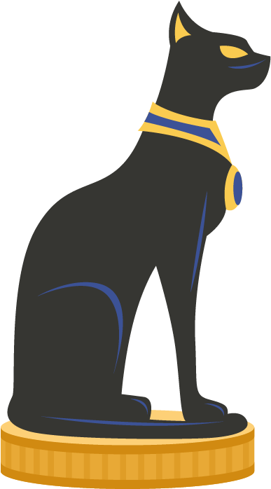 Black Cat Ancient Egypt Kitten - Egyptian Cat Png (800x800)