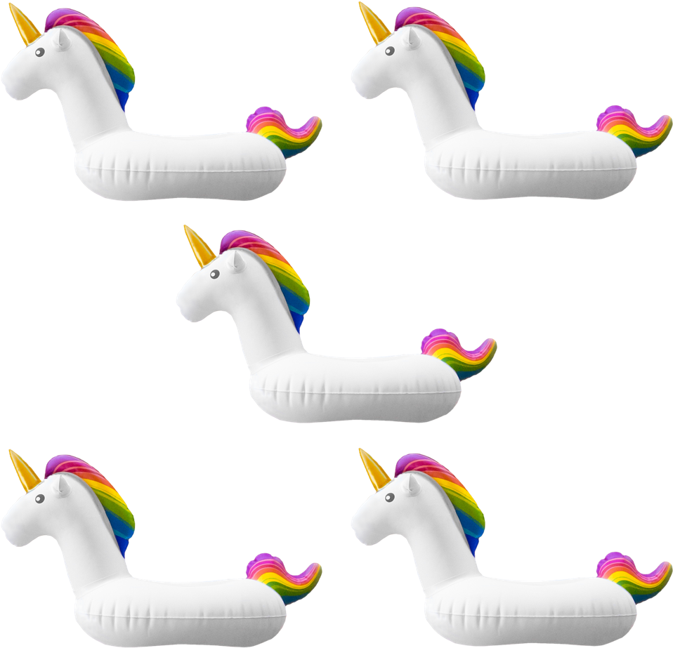 Mini Unicorn Cupholder - Floaty Mini Inflatable Unicorn Cup Holder (4 Pack) (1024x1024)