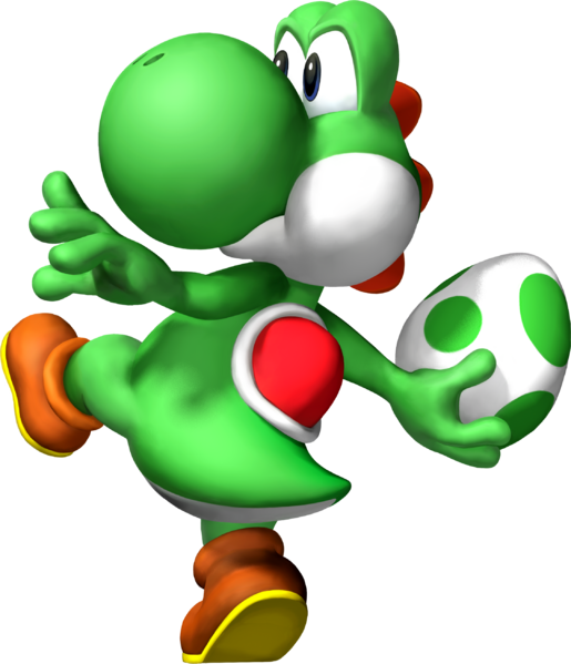 As Luigi's Floaty Jumps Or Yoshi's Egg Throwing - Dinosaurios De Mario Bros (515x599)