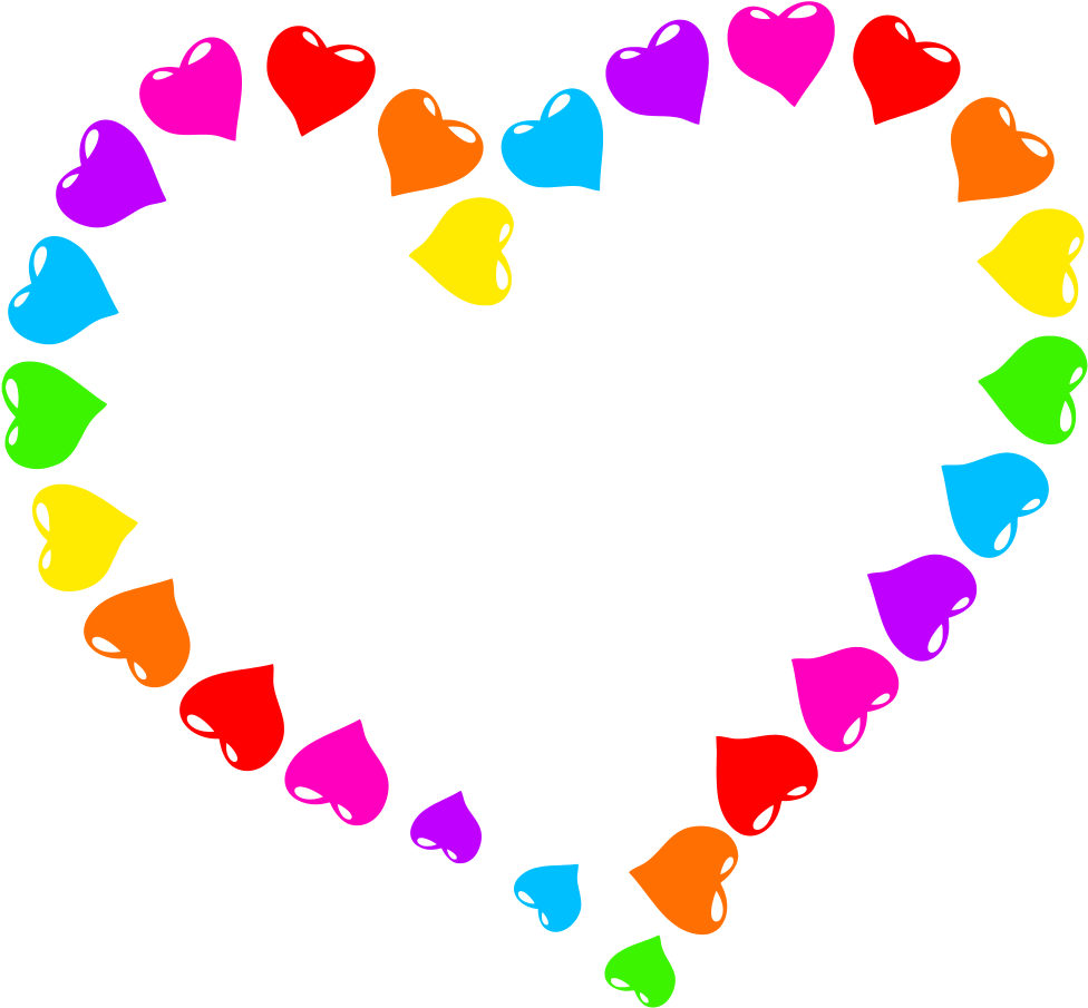 Rainbow Heart - Rainbow Heart Clipart (1000x928)