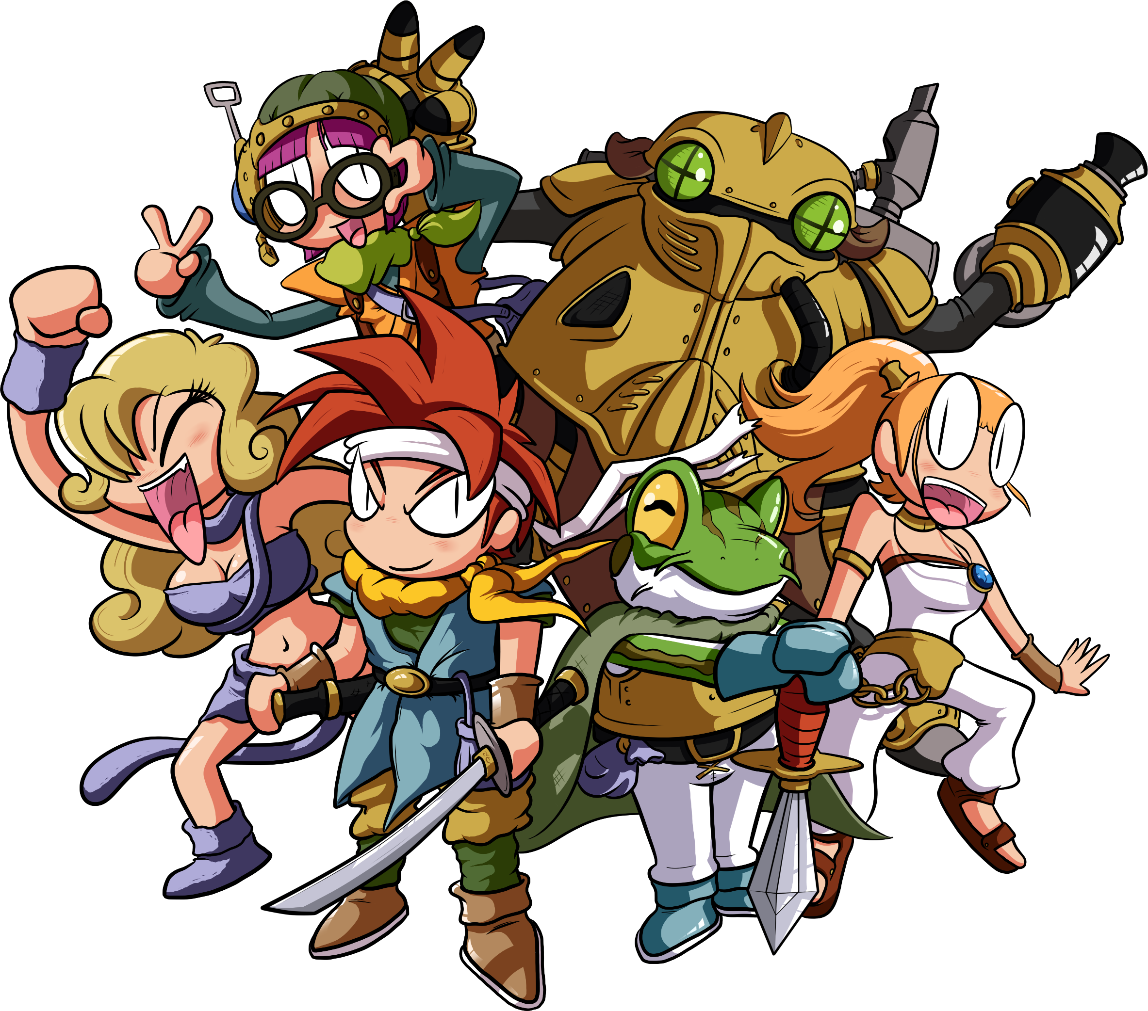 Chrono Trigger Party - Chrono Trigger Unisex T-shirts (2366x2085)