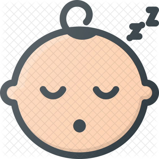 Face Icon - Sleeping Baby Icon (512x512)
