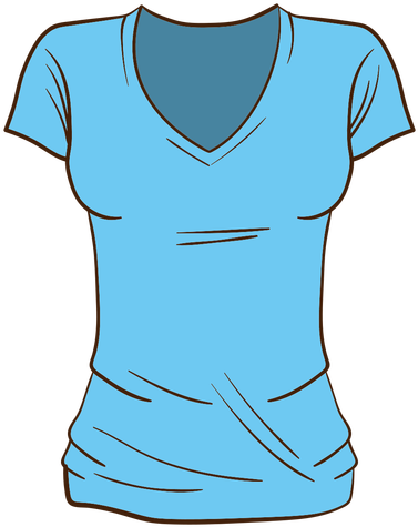 Blue Women T Shirt Cartoon Transparent Png - Polera Animado Png (512x512)