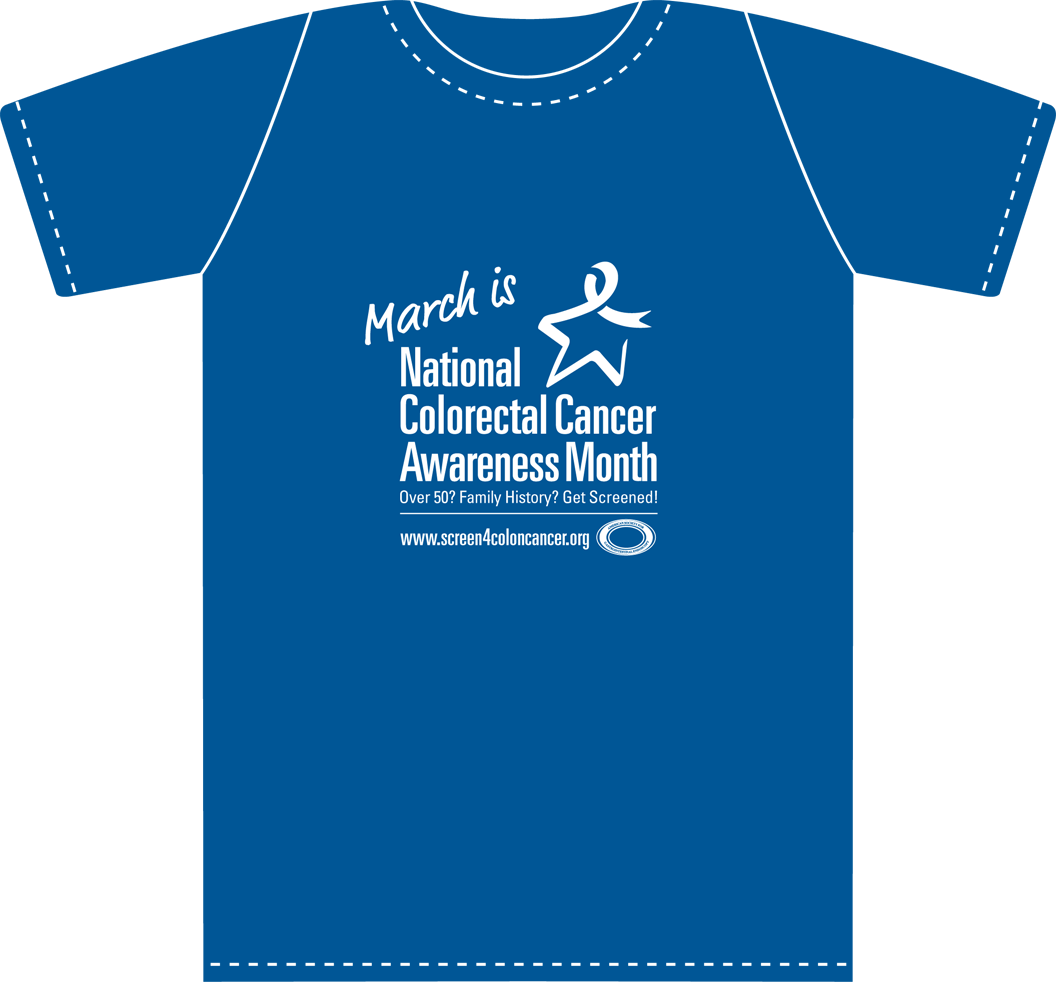 Asge Blue Star T-shirt - Colon Cancer T Shirt (1056x982)