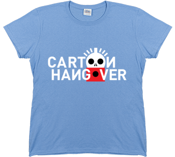 Women's Cartoon Hangover W/ White Halo T-shirt - Cartoon (411x357)