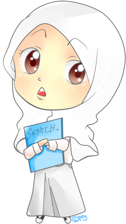 Chibi Hijab Muslim Allah Islam - Chibi Muslim Gif (500x900)