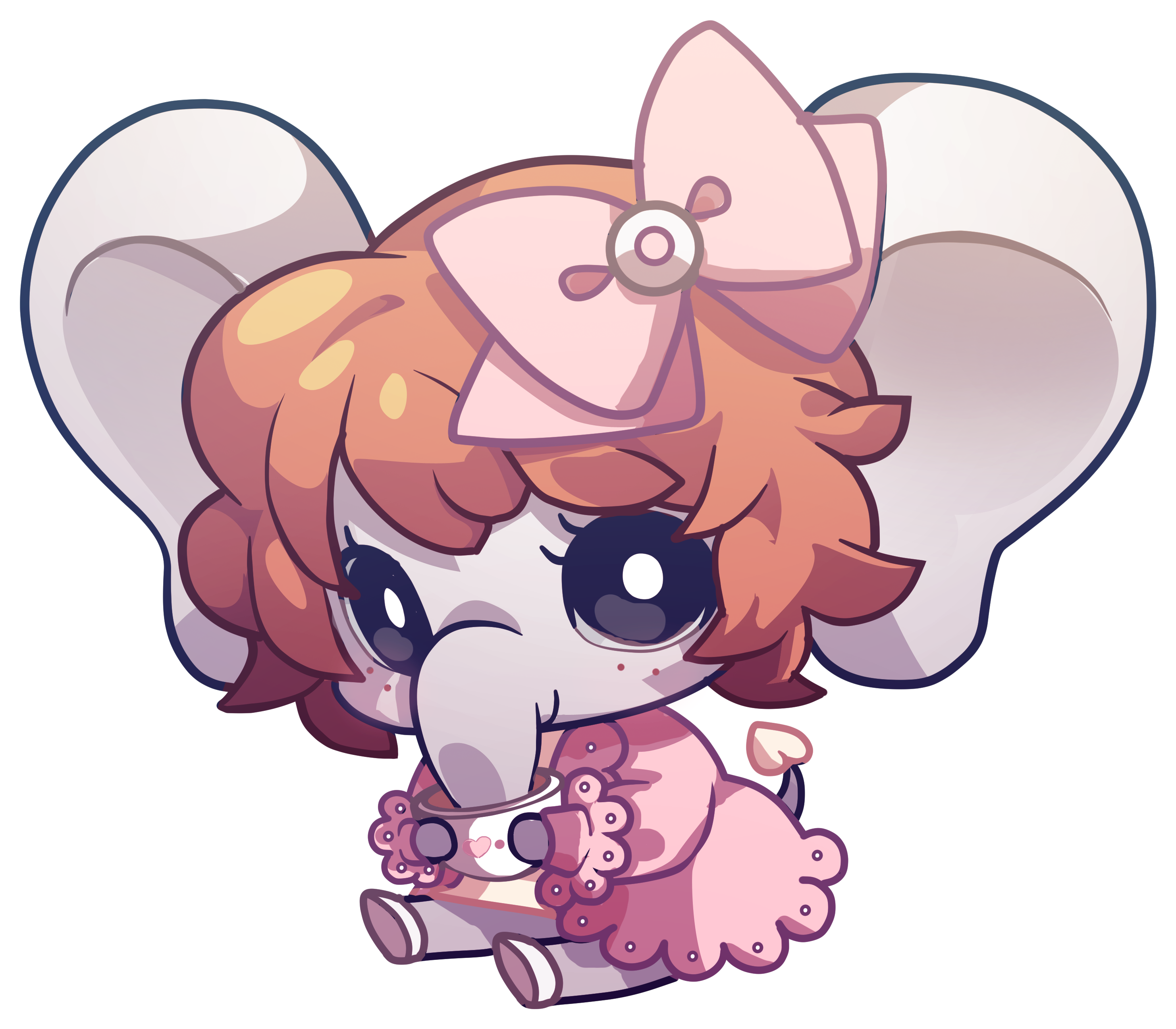 Happy And Pinks Extra Details - Cartoon (3416x3192)