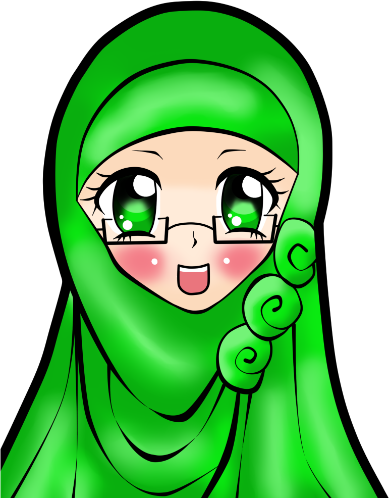 Muslim - Fanart Muslimah Berkaca Mata (774x1032)