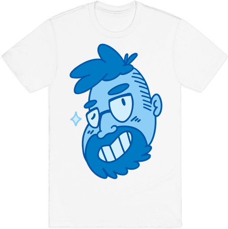 Cute Scruffy Dude Mens T-shirt - Not My Girlfriend Shirt (484x484)