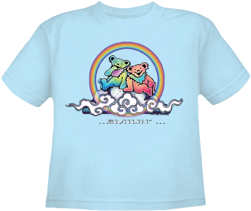 T Shirt Youth Smilin Blue By Dye The Sky - T-shirt (498x434)
