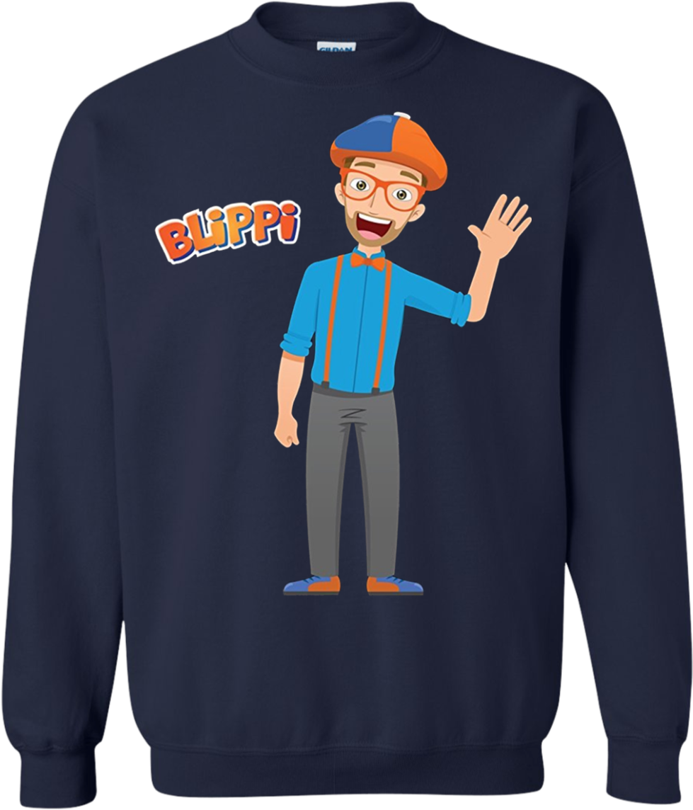 Blippi Cartoon T Shirt Hoodie Sweater - Christmas Jumper (1155x1155)