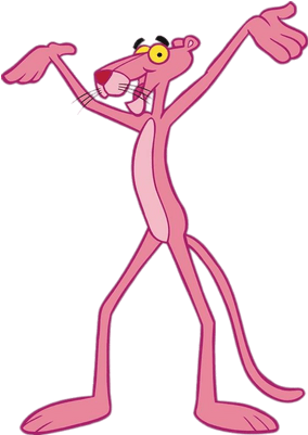 Pink Panther Hurray Transparent Png Image, Clipart - Pink Panther No Background (400x400)