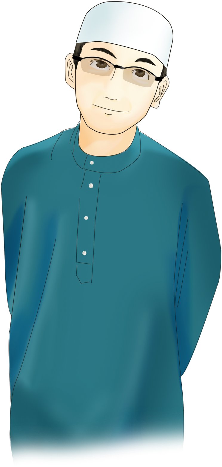 Islam Cartoon Muslim Hijab Man - Muslim Man Image Png (953x1600)