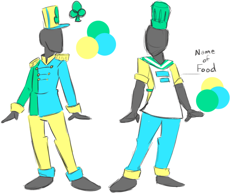 Ride Operator And Food Vendor Uniforms By Purpleear - Cartoon (800x673)