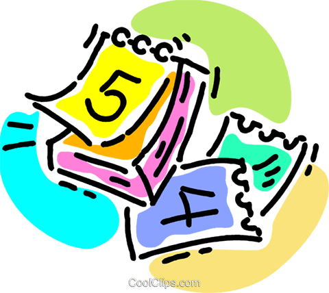 Calendar Royalty Free Vector Clip Art Illustration - Calendar Royalty Free Vector Clip Art Illustration (480x428)