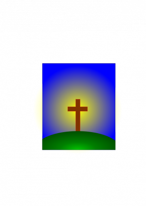 Cross On Hill In Distance - Cross (300x424)