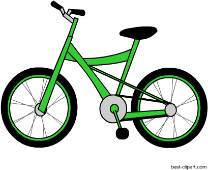 Green Bicycle Free Clip Art Image - Clip Art (450x450)