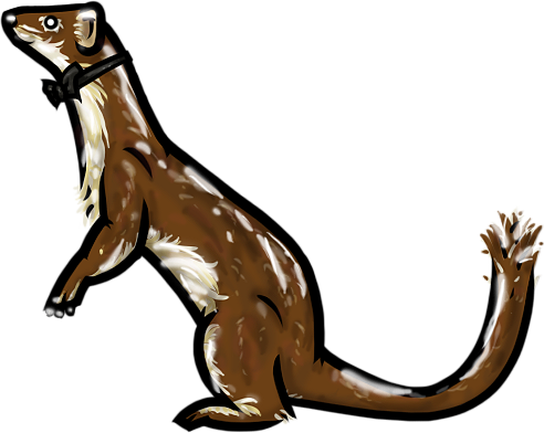 Weasel- Bowtie By Whodrewthis - Weasel Cartoon No Background (492x392)