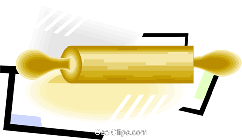 Rolling Pin, Baking Royalty Free Vector Clip Art Illustration - Graphic Design (480x277)