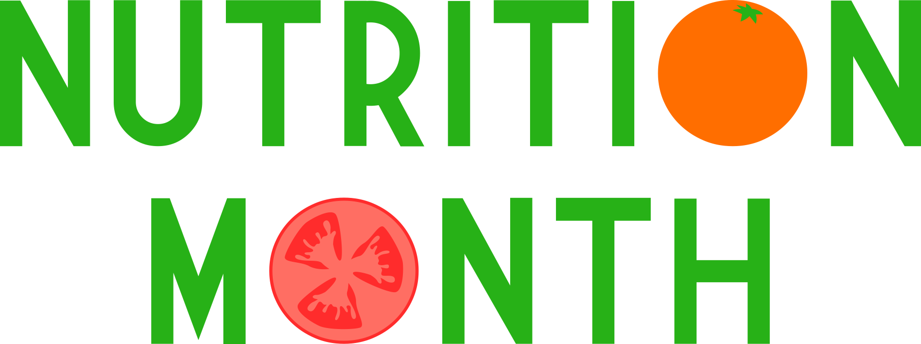 View Nutrition Month Orange Tomato - Nutrition Month Clipart (1847x690)
