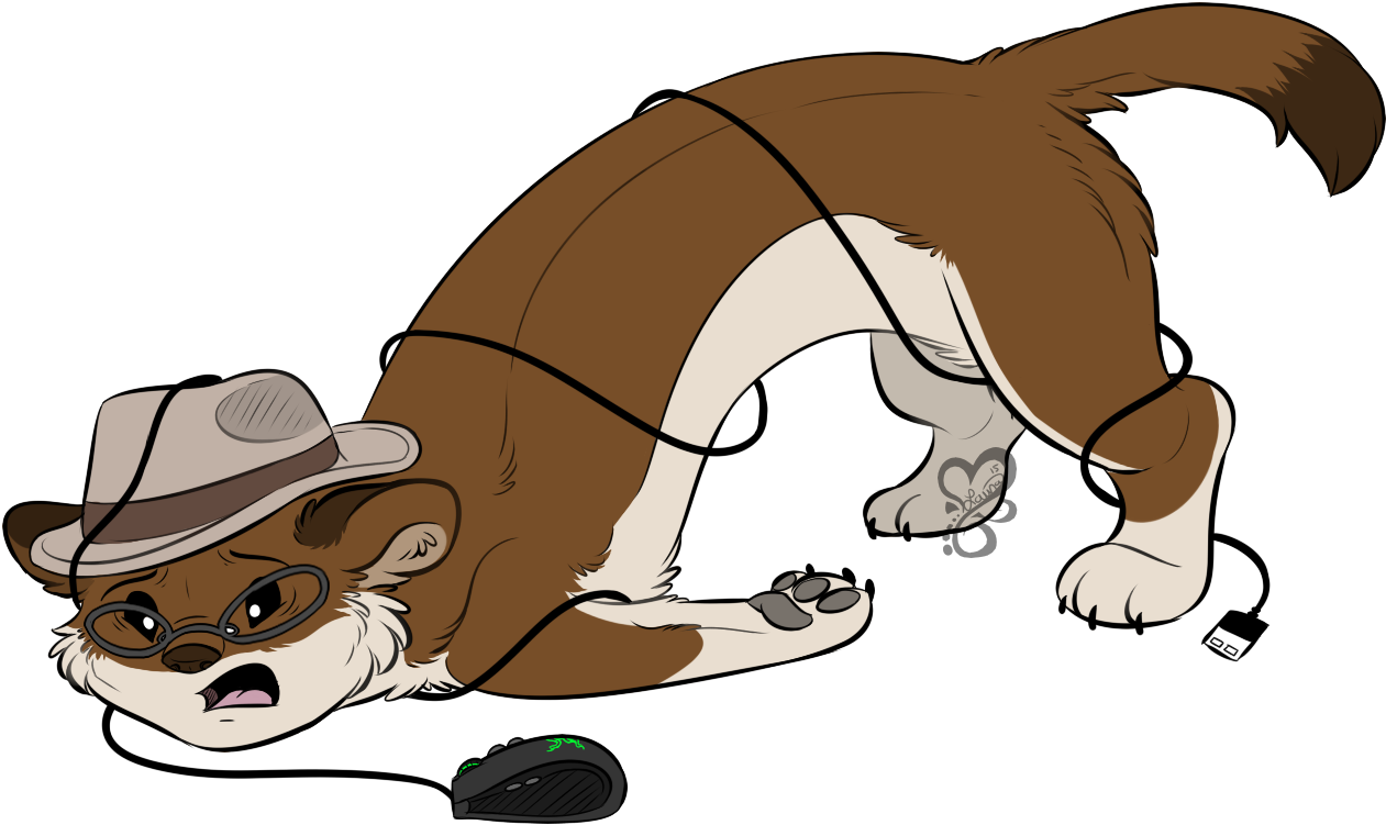 Weasel By Sushi Derp - Cartoon (1453x909)