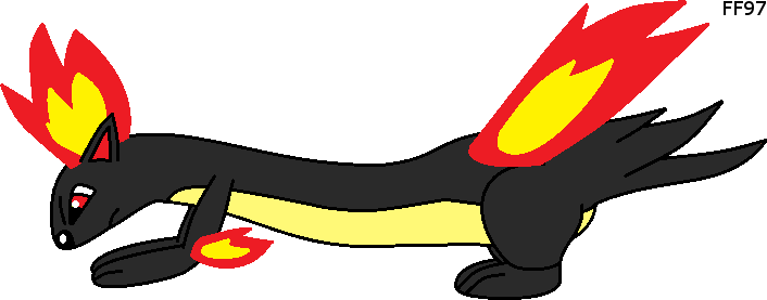 Fire Weasel Creature By Fluffyferret97 - Cartoon (706x277)