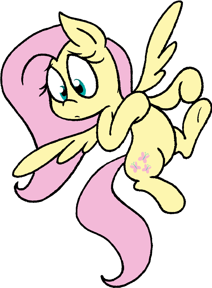 Strangiesleepy, Floating, Fluttershy, Looking At Something, - Cartoon (807x1132)