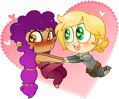 Another Chibi Art Trade Done This One With @askjustalio - Cartoon (500x470)