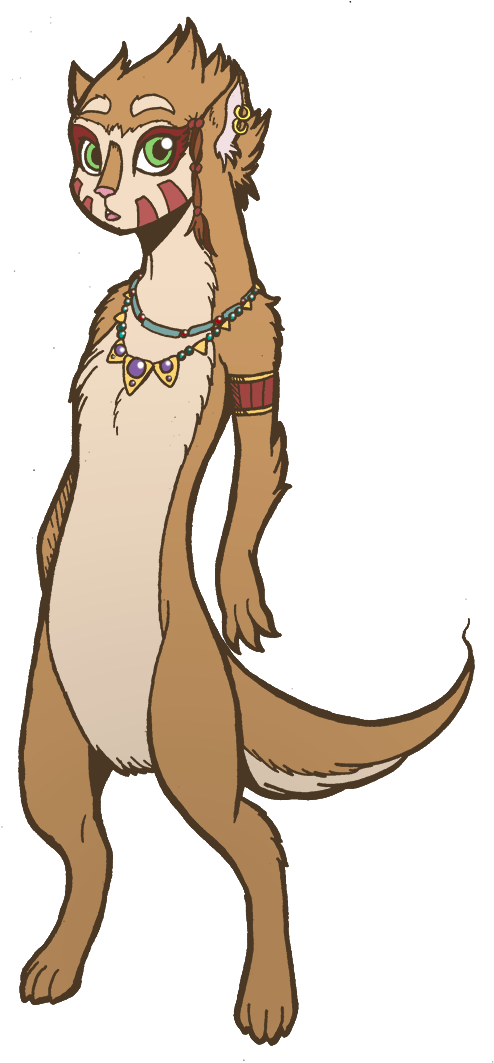 Tribal Weasel By Wrenzephyr2 - Illustration (500x1074)