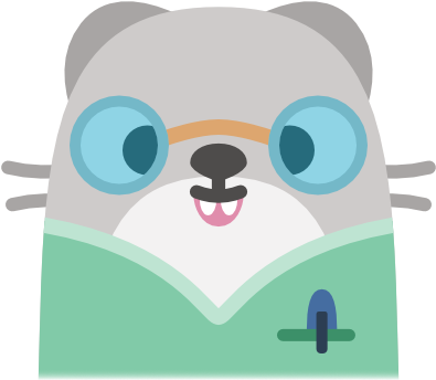 Baubau The Little Weasel Messages Sticker-1 - Cartoon (408x408)