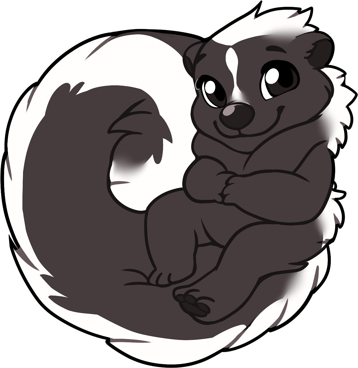 Furvilla Skunk - Sticker - Cat Yawns (1350x1350)