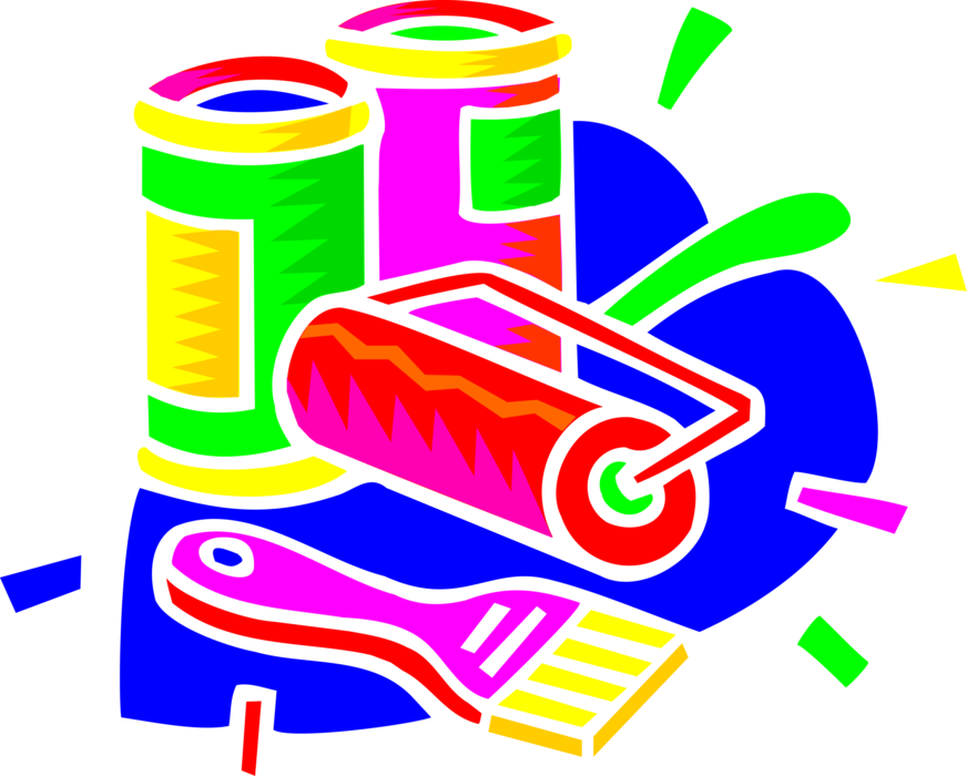 Vector Illustration Of Home Renovation And Decoration - Vector Illustration Of Home Renovation And Decoration (872x700)