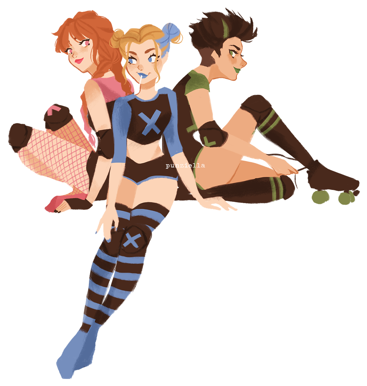 Blossom, Bubbles, And Buttercup Cartoon Animated Film - Powerpuff Girls Bliss Fan Art (1300x1358)