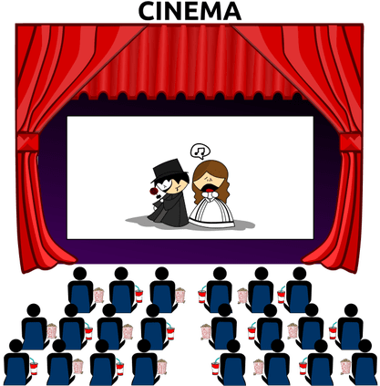 Theater Audience Clipart 4 By Spencer - Movie Theater Clipart (500x422)