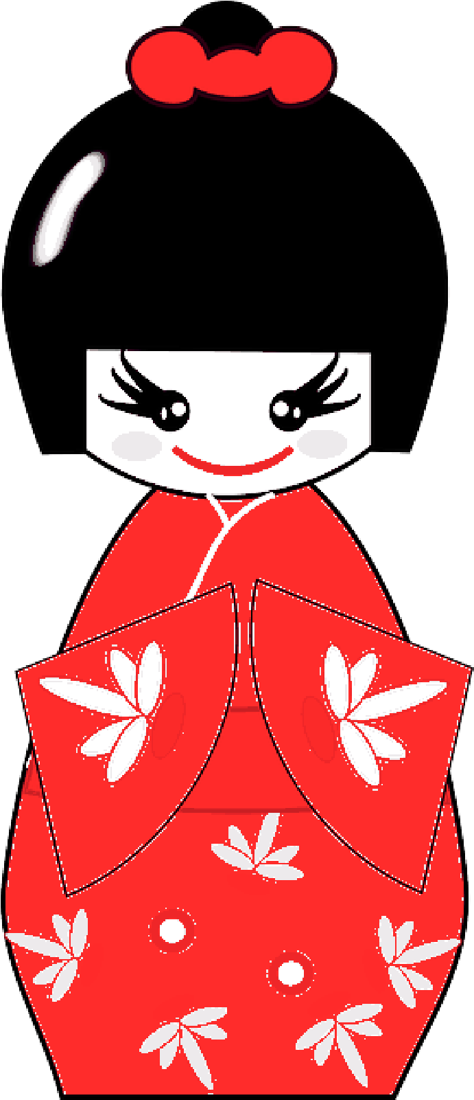 Kimono, Puppet, Asian, Japanese, Chinese, Woman, Girl - Clipart Geisha (800x1600)