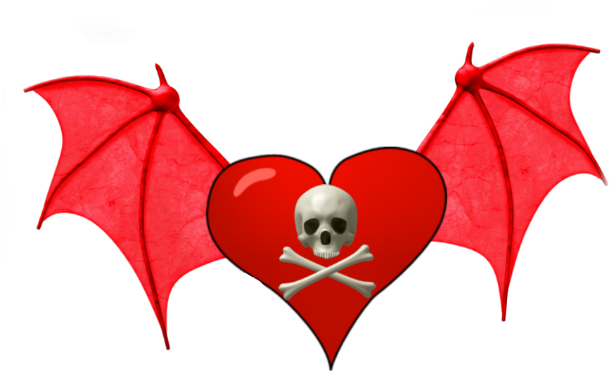 Winged Heart Png Vampstock By Vampstock - Skull Art (894x894)