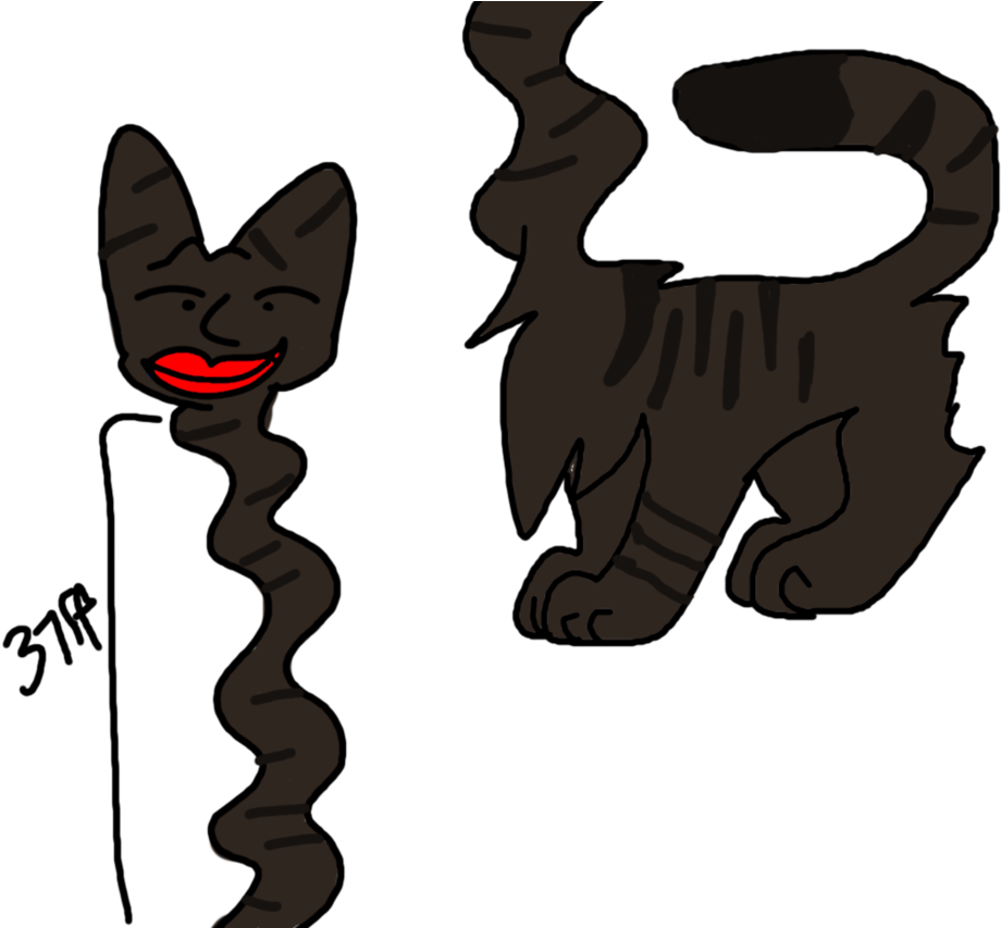 Closed Sexy Faced Long Necked Cat Adopt By Thescorchcat - Cartoon (937x852)