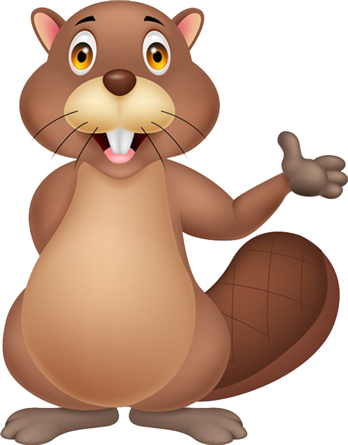 Paw Clipart Beaver - Beaver Cute Cartoon (500x640)