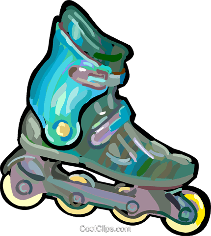 Clip On Rollerblades - Rollerblades Png (430x480)