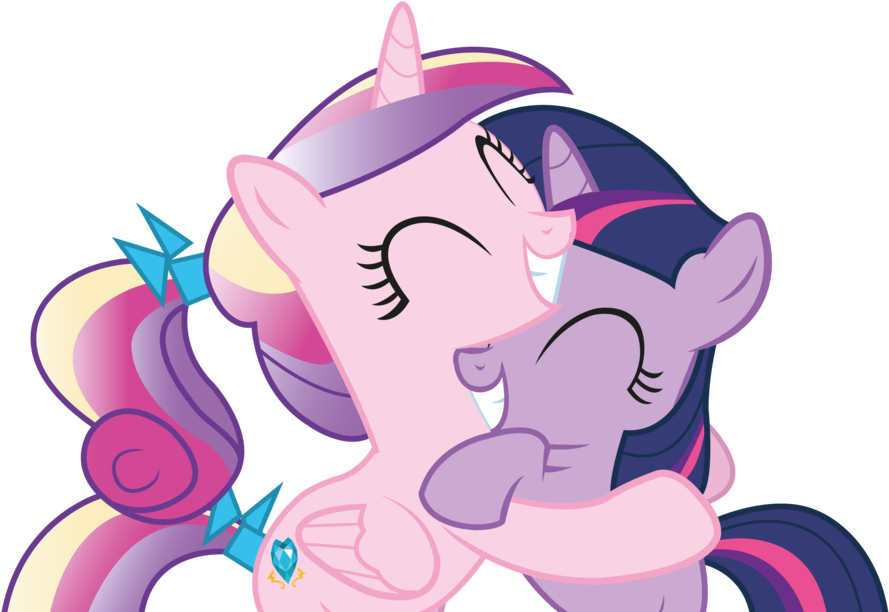 Cadence And Twilight Hugs By Joemasterpencil - Mlp Twilight And Cadance (900x762)