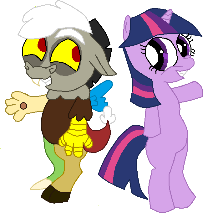 Baby Discord And Filly Twilight By Lorettafox - Mlp Twilight And Discord Baby (727x706)