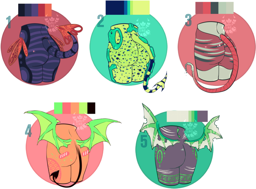 Demon Butt Hatchables Reduced [closed] By Rottenstarboy - Cartoon (900x672)